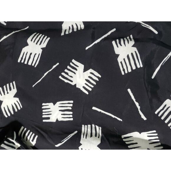 Vintage Chaus LG Black White Elastic Waist Lounge Leisurewear Lightweight Pants - Picture 3 of 8